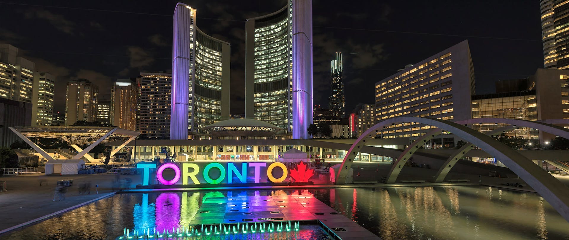 Toronto Canada City Lights Illustration